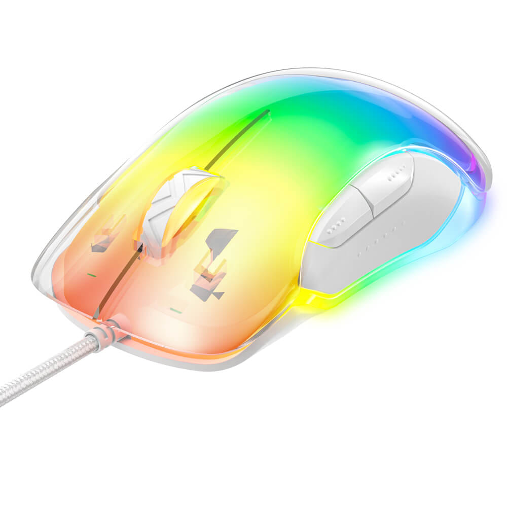 เมาส์เกมมิ่ง ONIKUMA CW925 RGB BACKLIT WIRED GAMING MOUSE - ขาว_3